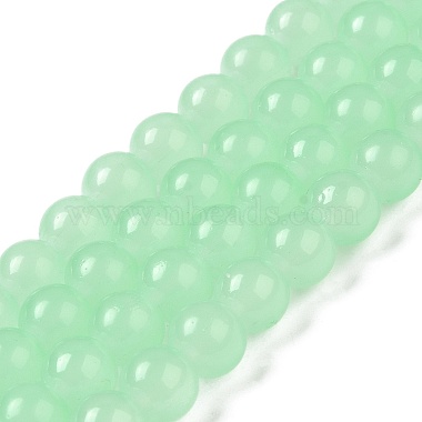 Baking Paint Imitation Jade Glass Round Bead Strands(X1-DGLA-Q021-8mm-22)-3