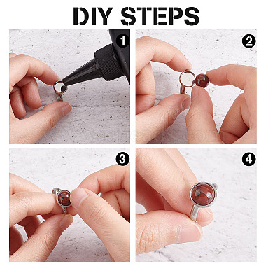 DIY Gemstone Finger Ring Making Kit(DIY-AR0003-04)-4