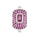 Brass Micro Pave Cubic Zirconia Connector Charms(CU-CBAAB9C-01P-03)-1