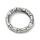 Tibetan Style 316 Surgical Stainless Steel Spring Gate Rings(STAS-E191-01AS-01)-1