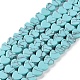 perles synthétiques turquoise brins(G-M403-A29-02)-1