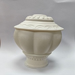 Plastic Round Curtain Rod Finials, Screws Curtain Rods, Crown, White, 97x61mm(AJEW-WH0534-66A)