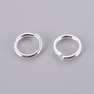 304 Stainless Steel Jump Rings, Open Jump Rings, Silver Color Plated, 8x1.2mm, Inner Diameter: 5.7mm(STAS-E464-09C-S)