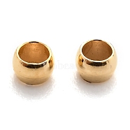 Brass Beads, Long-Lasting Plated, Column, Real 24K Gold Plated, 2.5x2mm, Hole: 1.5mm(KK-H759-06D-G)
