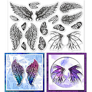 Custom PVC Plastic Clear Stamps, for DIY Scrapbooking, Photo Album Decorative, Cards Making, Wing, 160x110x3mm(DIY-WH0448-0436)
