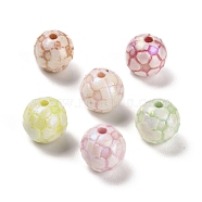 Plastics Beads, Craft Beads, Mixed Color, Round, 9mm, Hole: 1.6mm, about 833pcs/500g(KY-B004-17D)