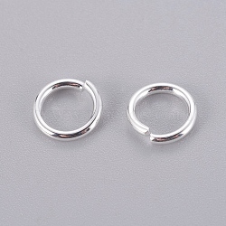 304 Stainless Steel Jump Rings, Open Jump Rings, Silver Color Plated, 8x1.2mm, Inner Diameter: 5.7mm(STAS-E464-09C-S)