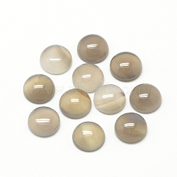Natural Gray Agate Cabochons, Half Round/Dome, 16x6mm(X-G-R416-16mm-15)