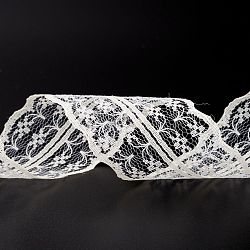 Polyester Lace Trim, Lace Ribbon For Sewing Decoration, Light Khaki, 45mm, about 1- 3/4 inch(45mm) wide, about 10.93 yards (10m)/roll(X-OCOR-A004-01D)