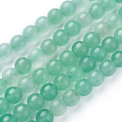 Natural Green Aventurine Beads Strands, Round, 6.5mm, Hole: 1mm, about 60pcs/strand, 14.8 inch(37.8cm)(G-F629-01B-2)