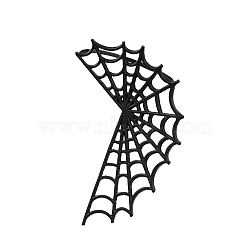 Alloy Cuff Earrings, Spider Web, Black, 84mm(PW-WG4E37D-03)