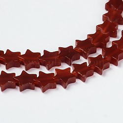 Natural Carnelian Star Beads Strands, for Energy Stabilization, 8x3mm, Hole: 1mm, about 51pcs/strand, 15.3 inch(G-M201-31-8mm)