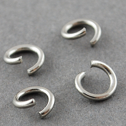 Tarnish Resistant 304 Stainless Steel Jump Rings, Open Jump Rings, Stainless Steel, 20 Gauge, 4x0.8mm, Inner Diameter: 2.4mm(A-STAS-R049-4x0.8mm)