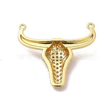 Rack Plating Brass Micro Pave Cubic Zirconia Connector Charms(KK-P230-04G-03)-2