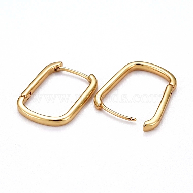 Brass Huggie Hoop Earrings(KK-H741-05G)-2
