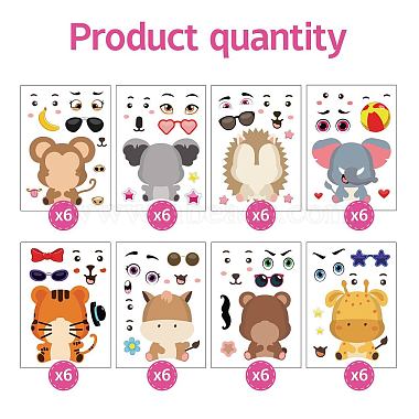 48 Sheets 8 Styles Paper Make a Face Stickers(DIY-WH0467-003)-4
