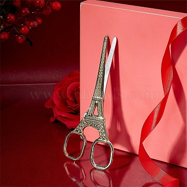 2Pcs 2 Styles Stainless Steel Embroidery Scissors & Imitation Leather Sheath Tools(TOOL-SC0001-36)-6