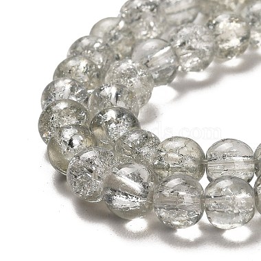 Chapelets de perle ronde en verre craquelé transparent peint(X-DGLA-Q018-6mm-41)-3
