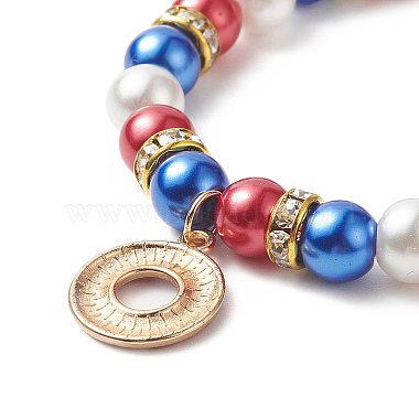 Bracelet extensible en perles de verre colorées(BJEW-JB09210)-4