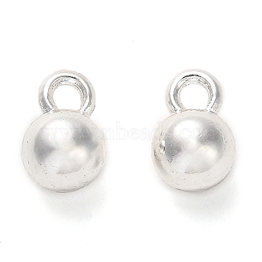 Silver Round Alloy Charms