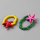 26Pcs Starfish Acrylic & Glass Seed Beaded Stretch Rings Sets(RJEW-F156-01)-2