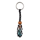 Synthetic Turquoise Wishing Bottle Keychain(KEYC-JKC00726-01)-1