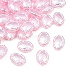 Imitation Pearl Acrylic Beads, Oval, Pink, 18x13.5x6mm, Hole: 1.6mm, about 549pcs/500g(AC-CBAAA05-03A)