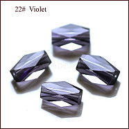 Imitation Austrian Crystal Beads, Grade AAA, Faceted, Column, Dark Slate Blue, 8x5.5mm, Hole: 0.7~0.9mm(SWAR-F055-8x4mm-22)