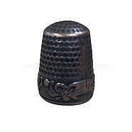 Brass Sewing Thimbles, Fingertip Protector Tools, DIY Craft Accessories, Column, Red Copper, 17.6mm(SENE-PW0002-103R)