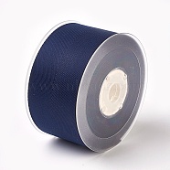 Rayon and Cotton Ribbon, Twill Tape Ribbon, Herringbone Ribbon, Prussian Blue, 2 inch(50mm), about 50yards/roll(45.72m/roll)(SRIB-F007-330-50mm)