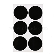 Flat Round Blank Wipe-off Die Reusable Waterproof PVC Adhesive Sticker, Spice Jar Tag, Gift Packaging Labels, Black, 16.9x10.5x0.02cm, Tags: 49mm, 6pcs/sheet(DIY-I073-01)