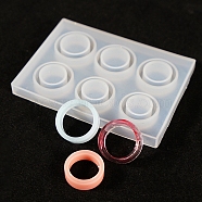 Silicone Ring Molds, Resin Casting Molds, For UV Resin, Epoxy Resin Jewelry Making, White, 83x59x8mm, Inner Size: 18mm and 19mm(DIY-G007-01)