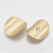 Smooth Surface Alloy Pendants, Matte Gold Color, 25x19.5x12mm, Hole: 3mm(X-PALLOY-S117-097)