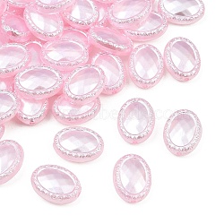 Imitation Pearl Acrylic Beads, Oval, Pink, 18x13.5x6mm, Hole: 1.6mm, about 549pcs/500g(AC-CBAAA05-03A)
