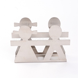 304 Stainless Steel Napkin Holder, Huamn Shaped, Stainless Steel Color, 11.05x3.3x8.8cm(DJEW-WH0033-51)