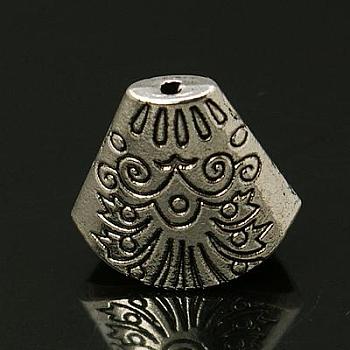 Tibetan Style Bead Cones, For Tassels Pendant, Antique Silver, 18x20x9mm, Hole: 7x17mm