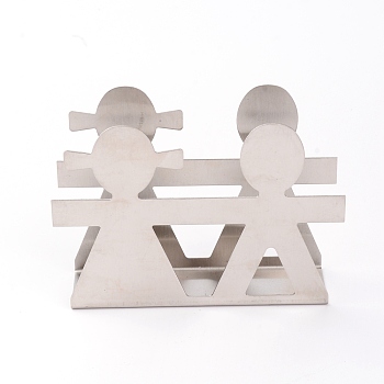 304 Stainless Steel Napkin Holder, Huamn Shaped, Stainless Steel Color, 11.05x3.3x8.8cm