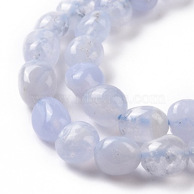 Natural Blue Chalcedony Beads Strands(G-K203-26)-3