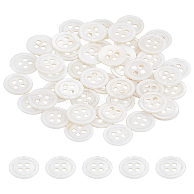 50pcs 4-hole shell buttons(BUTT-LP0001-02)-1