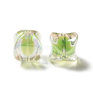 Two Tone UV Plating Rainbow Iridescent Acrylic Beads(TACR-D010-04D)-3