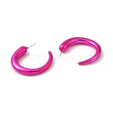 Horn Acrylic Stud Earrings(EJEW-P251-01)-3