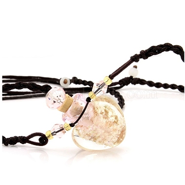 Pink Heart Lampwork Necklaces