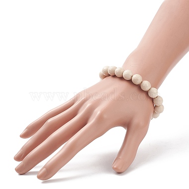 Bracelets extensibles avec perles fossiles naturelles(BJEW-K212-C-015)-5