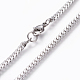 304 Stainless Steel Twisted Chain Curb Chain Necklaces(NJEW-L160-004P)-1