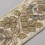 Flower Pattern Ethnic Style Embroidery Floral Polyester Ribbons, Jacquard Ribbon, Tyrolean Ribbon, Garment Accessories, Antique White, 3~3-1/8 inch(75~78mm)(OCOR-WH0070-322B-01)