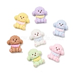 Opaque Resin Cabochons, Dog, Mixed Color, 24.5x21.5x9.5mm(RESI-L050-01A)
