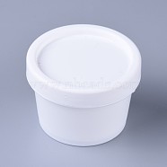 50g PP Plastic Refillable Mask Jar, with Inner Cover, Empty Portable Cosmetic Containers for Lotion, Shampoo, Cream, White, 57x40mm, Capacity: 50g(MRMJ-WH0040-02)