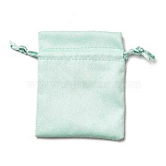 Velvet Cloth Drawstring Bags, Jewelry Bags, Christmas Party Wedding Candy Gift Bags, Rectangle, Aquamarine, 10x8cm(TP-G001-01B-05)
