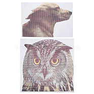 Gorgecraft 2 Sheets 2 Style Owl & Dog Plastic Waterproof Car Window Stickers, Perforated Self-adhesive Decals for Car Windows Decorations, Mixed Patterns, 235x310x0.3mm and 310x305x0.3mm, 1 Sheet/style(STIC-GF0001-08)