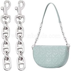 Alloy Bag Extender Chains, with Swivel Eye Bolt Snap Hook, Platinum, 120mm(DIY-WH0304-427P)